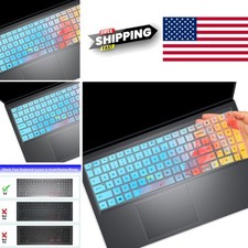 Rainbow Colorblock Keyboard Cover for 15.6 Inch Laptops Waterproof and Dustproof picture