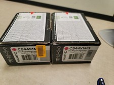 X2 LOT SEALED Genuine Lexmark C544X1MG Magenta Toner Cartridge Extra High Yield picture