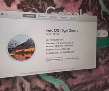 Apple Mac mini (Late 2014) 2.6GHz i5 8GB High Sierra w/ Onn 22