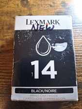 📀 Lexmark 14 Ink Print Cartridge - Black Sealed Foil NOS (Open Box Shelf Wear) picture