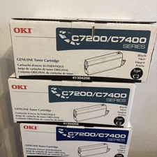 Genuine Sealed OKI Black Toner Printer Cartridge C7200 C7200n C7400DXN C7400n picture