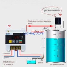 Wireless Remote Water Level Controller  220V 5000M Liquid Leve Float Sensor picture