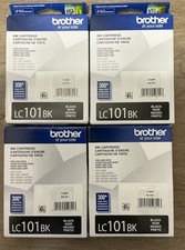 Brother LC101BK Black Ink Cartridge Lot Of 4 New In Box picture