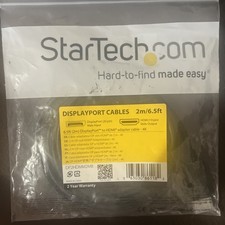 StarTech.com 6.5ft (2m) DisplayPort Male to HDMI Male Adapter Cable - 4K Video picture