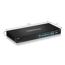 Trendnet TPE-TG182F 16X GIGABIT POE PORTS 18PORT GIGABIT HIGH POWER POE SWITCH picture