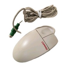 VINTAGE COMPAQ M-S34 2 BUTTON MECHANICAL PS2 MOUSE DS-BIN6-2 picture