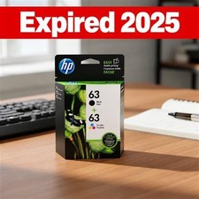 HP 63 Black & Tri-Color Ink Cartridge Combo Pack  exp 2025 picture