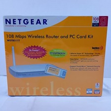 Netgear 108 Mbps Wireless Router and PC Card Kit Bundle WGTB511T New & Sealed picture