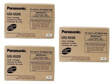 3 Genuine Panasonic UG-5520 Black Toner Cartridges Panafax UF-890 UF-990  picture