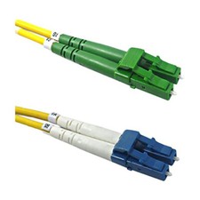 20 PACK LOT 3m LC(APC)-LC(UPC) Duplex 9/125 OS2 Singlemode Yellow OFNR 10FT picture