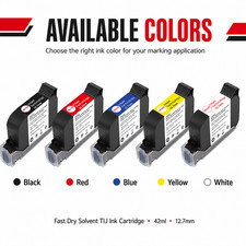 Fast Dry Solvent TIJ Ink Cartridge 42ml 12.7mm for Handheld Inkjet Printer picture