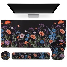 Petmolico 4-in-1 Wrist Rest Set with Desk 35.4 x 15.7 inches, Black&Orange picture