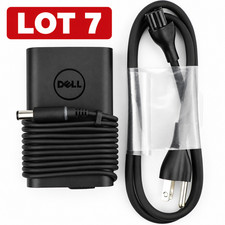 LOT 7 OEM Dell 65W 19.5V 3.34A AC adapter laptop charger 7.4mm tip & Power Cord picture