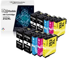 10PK 252XL T252XL Ink Cartridges for Epson WorkForce WF-3620 WF-3640 WF-7110 picture