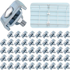 50 Pack Wire Mesh Cable Tray Coupler Kit, Steel Bracket Hardware Components for picture
