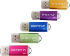 EASTFUN 5Pcs 8GB USB Flash Drive 8GB, 5Pack Gold Rose Blue Purple Green picture