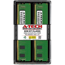 ATech 8GB Kit 2x4GB DDR4 2133MHz PC417000 ECC RDIMM 1Rx8 Single Rank 1.2V ECC... picture