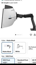 Ergotron HX Premium Heavy Duty Monitor Arm for Flat or Slight Curved Monitors picture
