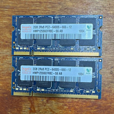 Hynix 4GB (2x2GB) DDR2 SO-DIMM PC2-6400S 200-Pin Unbuffered HMP125S6EFR8C-S6 AB picture