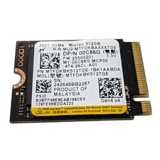 Micron 2550 512GB M.2 2230 NVMe PCIe Gen4 x4 SSD - MTFDKBK512TGE picture