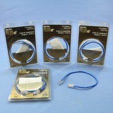 Leviton 52454-1R Blue Cat5 1ft Ethernet Cable Patch Cords Network Cat5 5-Pack picture