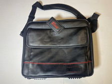 Vintage Targus Laptop Case Bag Black Red Stitch Made in Korea 80s 90s Retro picture