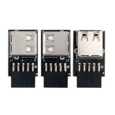 9Pin Motherboard to USB Type A Female Header Extension USB 2.0 Front Panel 3pcs picture