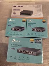 TP-Link & Netgear Gigabit Switch Bundle (4 Units) NEW Sealed 5-Port 8-Port picture