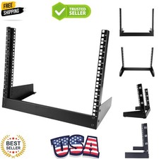 StarTech 8U 2-Post Desktop Open-Frame Server Rack, 19in, 110lb RK8OD | Compac... picture