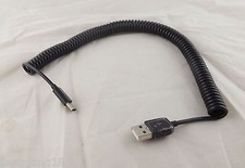 USB 3.1 C Type Male To 2.0 A Male Spiral Coiled Data Sync Adapter Cable Black 3M picture