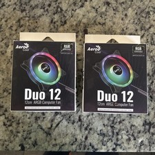 Lot of 2 Aero Cool Duo 12 - 12cm ARGB Cooling Fan picture