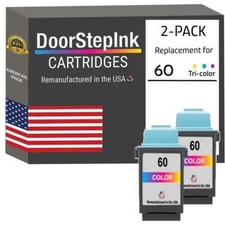 DoorStepInk Compatible Ink Cartridge for Lexmark #60 Tri-Color Twin-USA picture