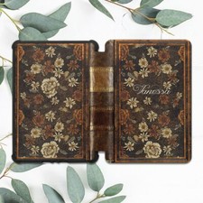 Custom Name Old Book Flowers Case For All-new Oasis 10th Gen Kindle Paperwhite picture