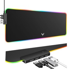 BladeHawks RGB Gaming Mouse Pad with 4Port USB 31L x 11.8W inches, Multicolor picture