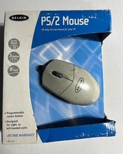 Belkin PS/2 Wired Optical Mouse 3-Button Scroll Wheel F8E812-PS2 RETRO UNOPENED picture