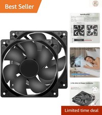 Versatile 12V Cooling Fans - Ideal for PC, Amplifiers, Refrigerators, 2-Pack picture