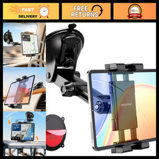 Tablet Holder for Car Dashboard & Windshield, Long Arm Suction Cup Mount 5-17