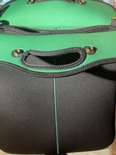 Lap Top, Black/Green.  Sharper Image Straps With Snaps.  Three Compartments. picture