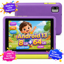 New Kids 7” Tablet Android 13 Education Pad 8+64GB Wifi5G Google Parents Control picture