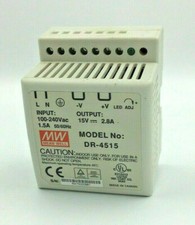 Mean Well Switching Power Supply, DR-4515, DC 15V 2.8A, Genuine picture