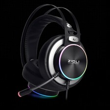  ZIDLI Pro Gaming Headset With Rainbow Lights For PS5&4/Xbox/Nintendo Switch/PC picture