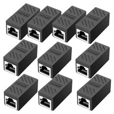 RJ45 Cat6 Coupler 10Pack Ethernet Extender for Cat5/Cat6/Cat7 picture