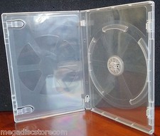  10 Pk New Viva Elite Premium 14mm DVD Case Single Super Clear 1 Disc Box Holder picture