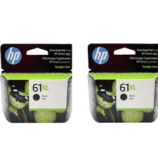2 Pack HP 61XL Black High Yield Ink Cartridge - CH563WN#140 New Original picture