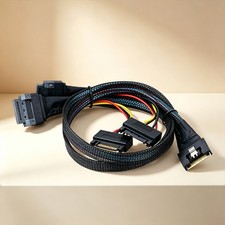 PCIE Slimline SFF-8654 8i to 2x GEN-Z 1C Breakout Cable, PCIe 5.0 High-Speed picture
