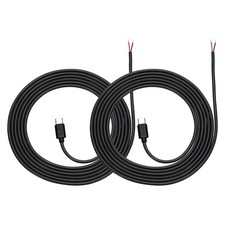2Pcs 2m/6.56Ft USB C Pigtail Cable, 5V 2.4A Type C to 2 Pin Wires, Black picture