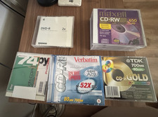 Lot of 18 Sealed Blank CD-R CD-RW DVD-R Apple Verbatim Maxell TDK Vintage Media picture