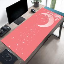 Pastel Pink Moon and Sakura Minimalist Desk Decor, Moon Desk Decor picture