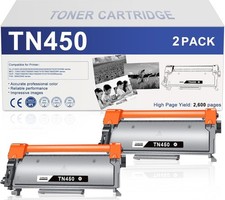 NEW TN450 TN-450 High Yield Toner Cartridge For Brother Replacement - 2PK picture