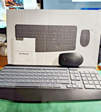 Jelly Comb New Classic Black Ergonomic 2.4G Wireless Keyboard Mouse Combo picture